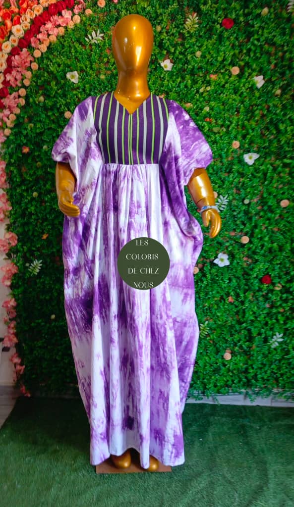 Robe africaine violette élégante pour femme