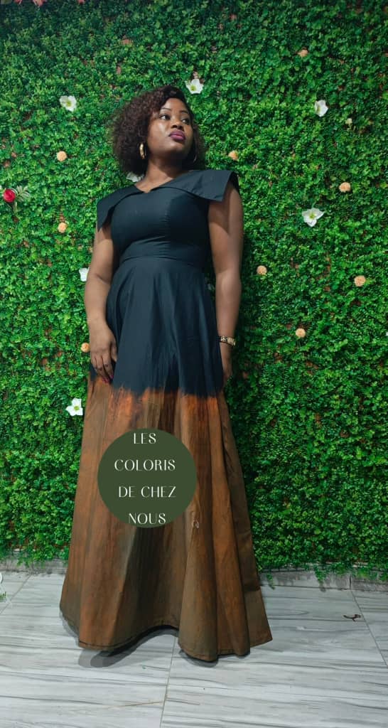 Robe africaine noire élégante pour femme