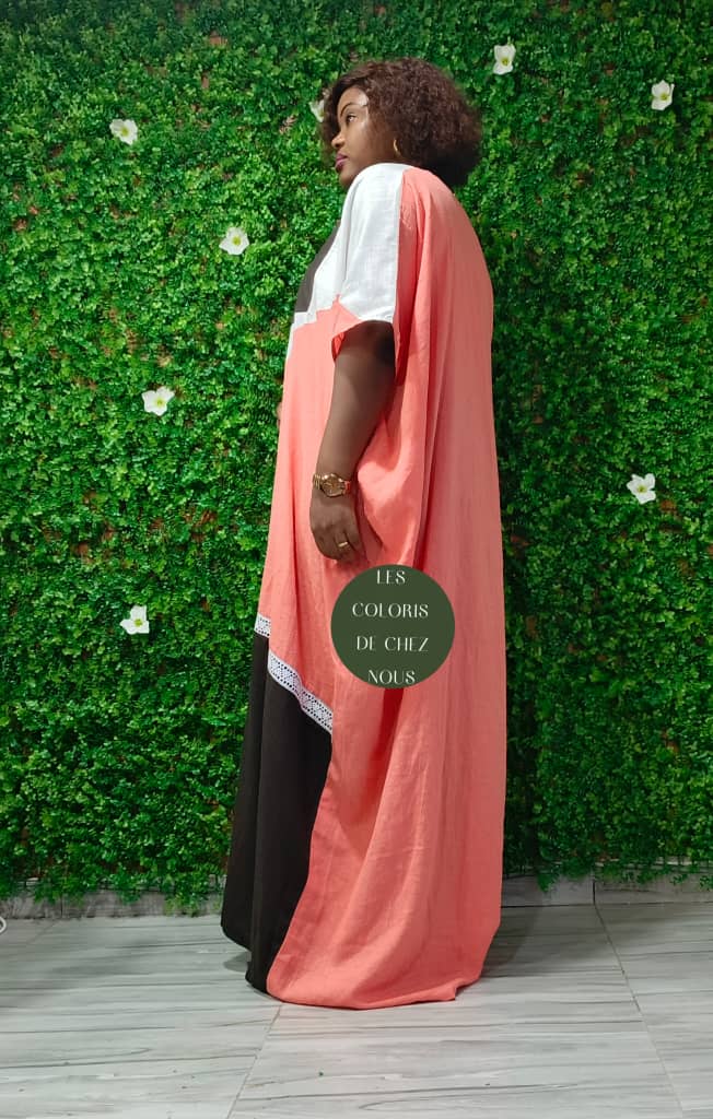 Robe africaine rose élégante pour femme
