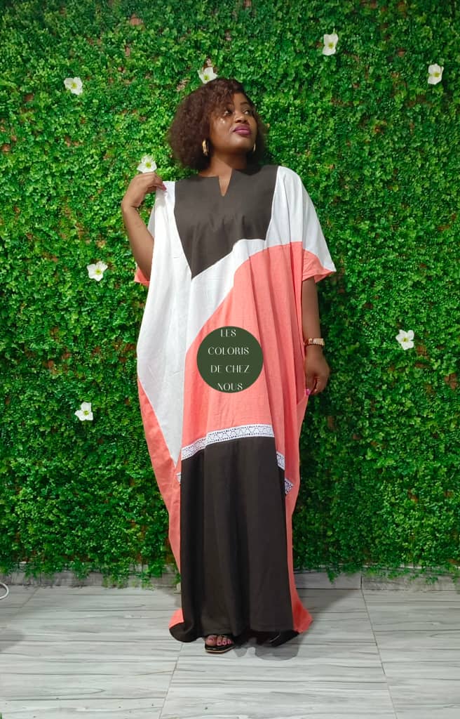 Robe africaine rose élégante pour femme