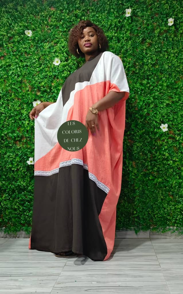 Robe africaine rose élégante pour femme