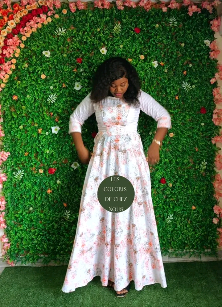 Robe africaine rose élégante pour femme